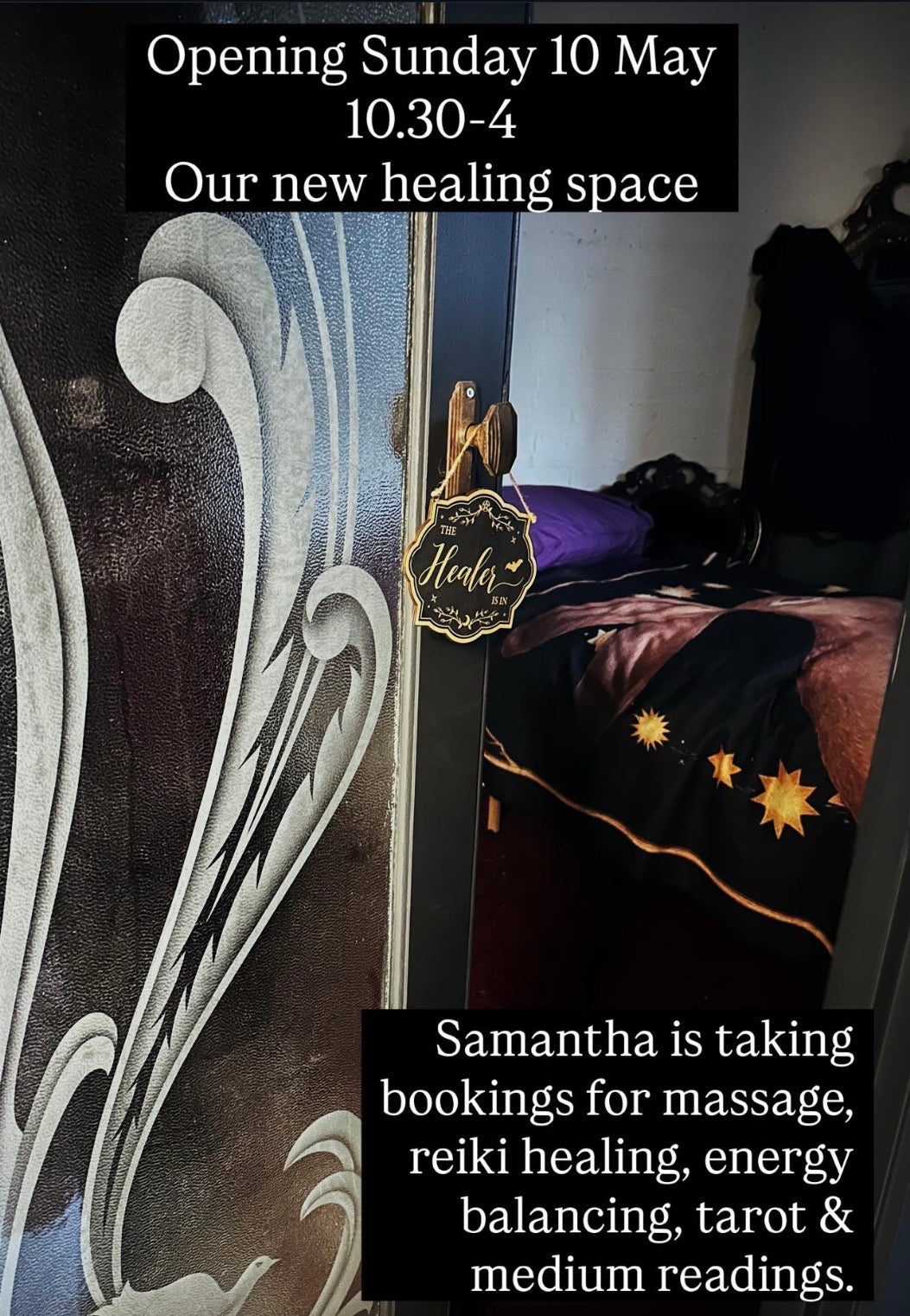 Ritual remedial massage, energy balancing & intuitive reading with Samantha