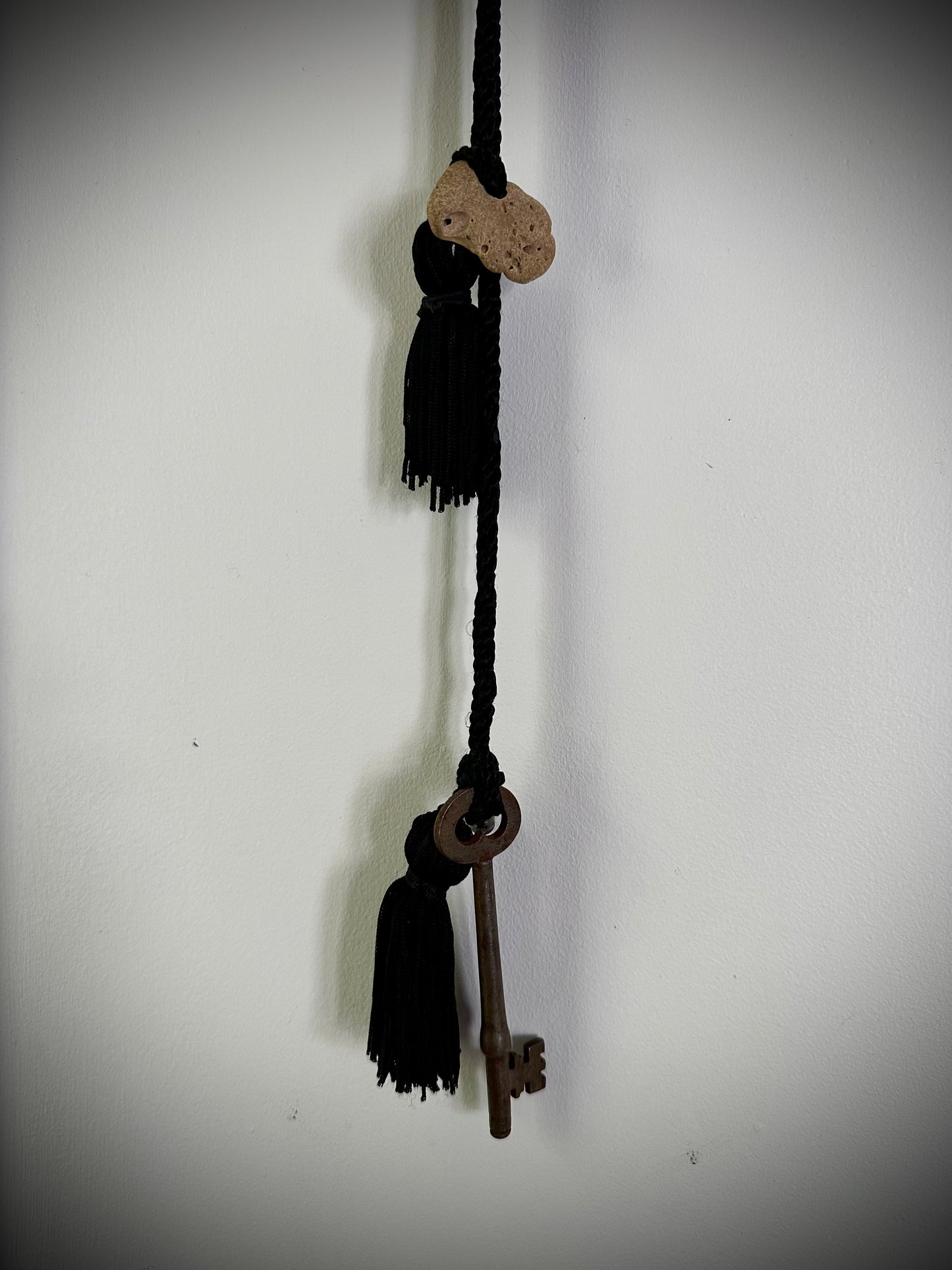 Hagstone & antique key talisman