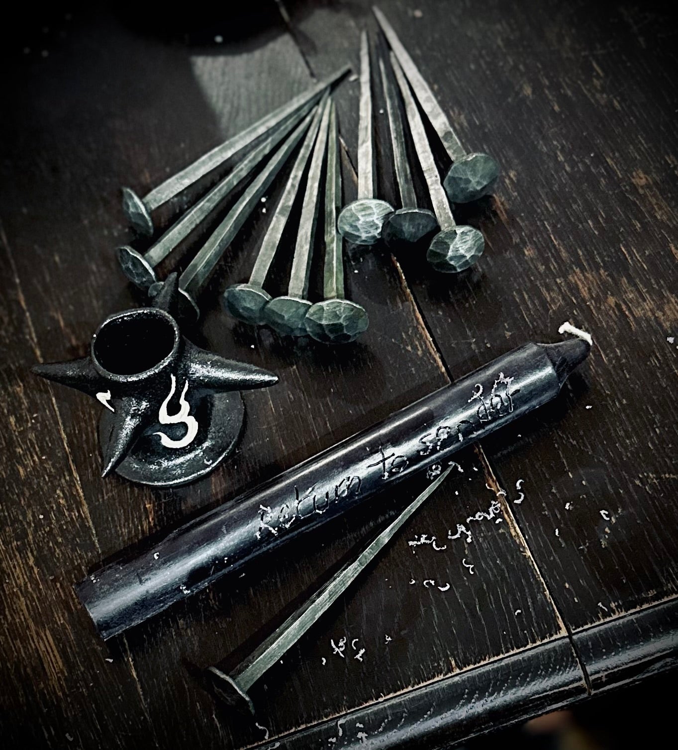 Handforged iron nails