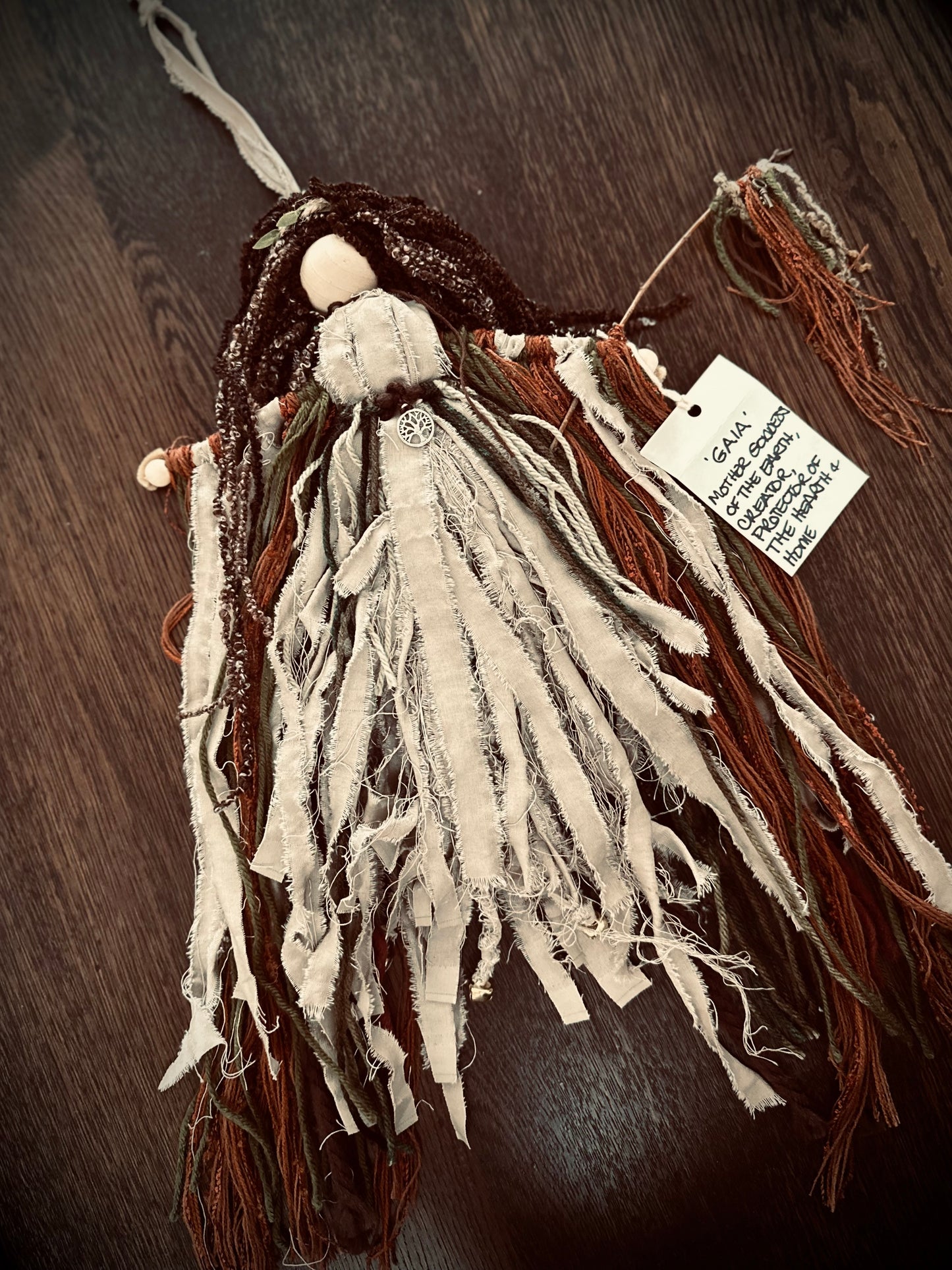 Gaia handmade doll from Witches of Whimsy