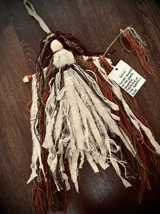 Gaia handmade doll from Witches of Whimsy